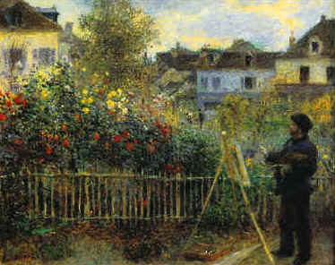 Monet Painting in his Garden